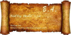 Baffy Abélia névjegykártya